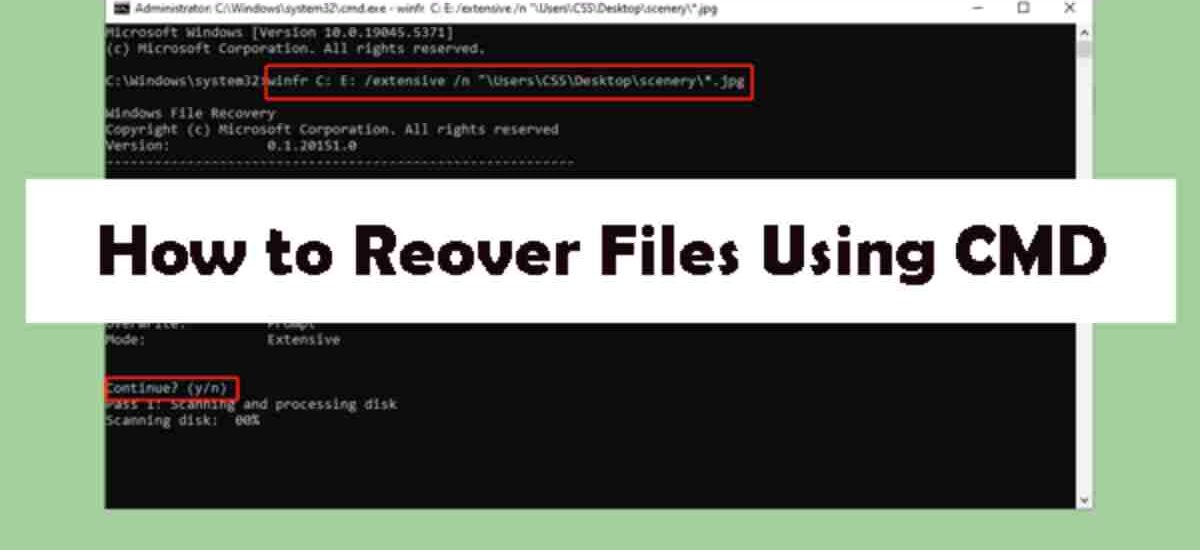 How to Recover Photos Using CMD