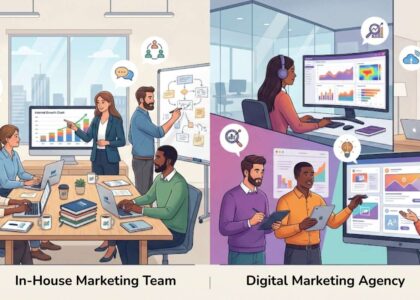 In-House Marketing Team versus a Digital Marketing Agency. In-House Team vs. Digital Marketing Agency What’s Better for Your Business