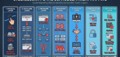 OSI Layers & Cyber Attacks Understanding Security from Physical Cables to Web Applications